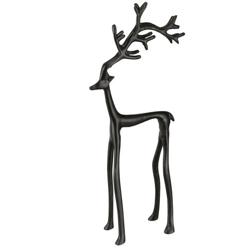 Floristik24 Figurine de Noël renne décoration métal noir 17×8×38,5cm