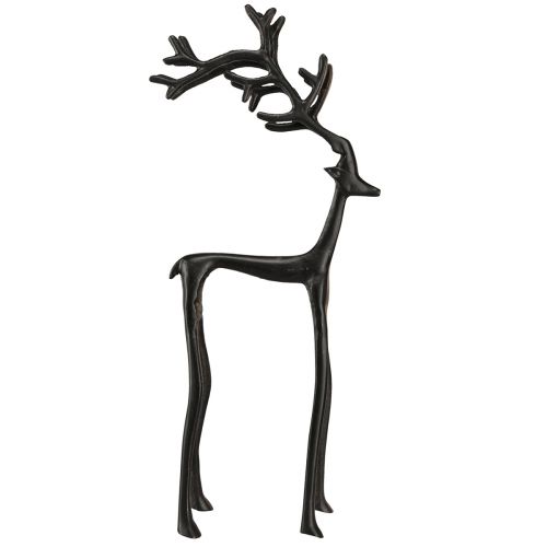 Floristik24 Figurine de Noël renne décoration métal noir 17×8×38,5cm