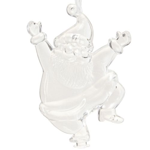Article Figurines de Noël décoration d'hiver à suspendre transparente H10cm 3pcs