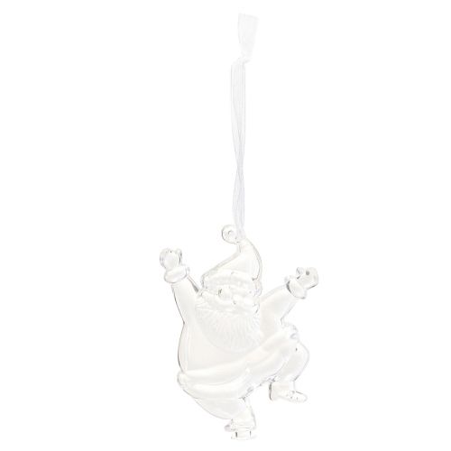 Article Figurines de Noël décoration d'hiver à suspendre transparente H10cm 3pcs