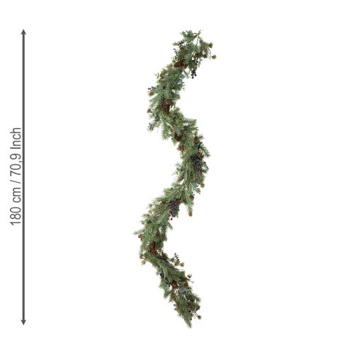 Article Guirlande de Noël artificielle baies violettes 180 cm