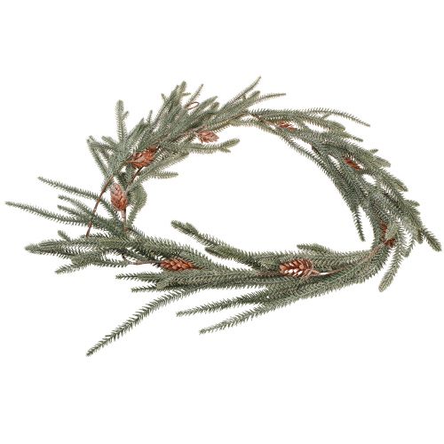 Article Guirlande de Noël Guirlande de sapin givrée avec cônes 180cm