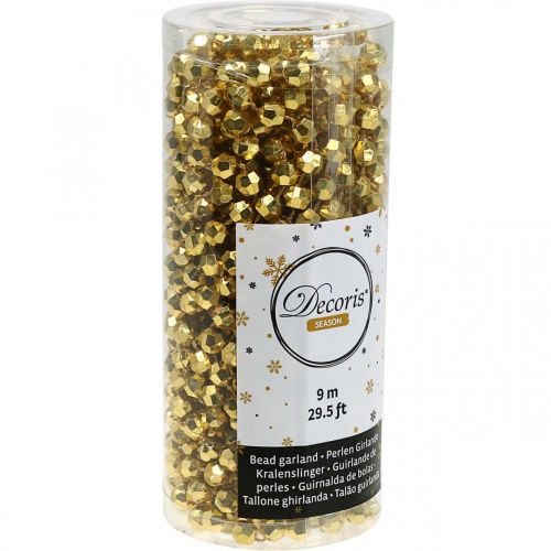 Article Guirlande de Noël décoration sapin de Noël chaîne perles or 9m