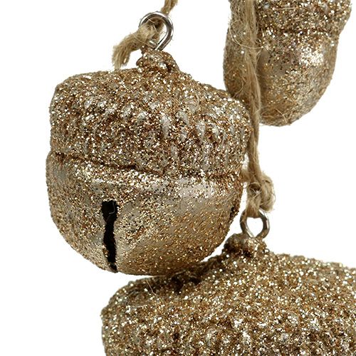 Floristik24 Déco-cintre glands 3cm-5cm champagne L16cm 3pcs