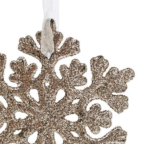 Floristik24 Pendentif de Noël mélange avec paillettes d'or clair 3pcs