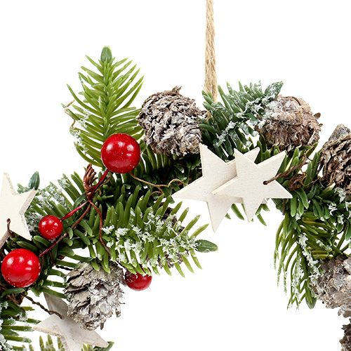 Floristik24 Couronne de Noël avec cônes, baies Ø20cm 2pcs
