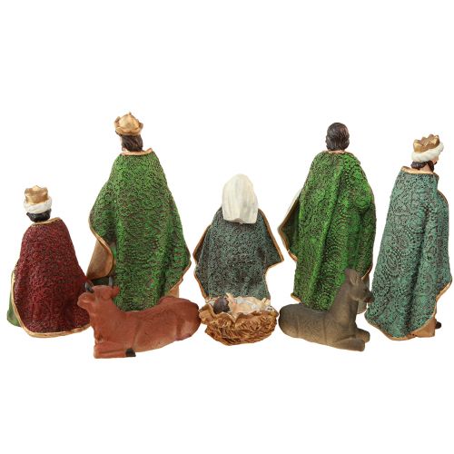 Article Crèche de Noël en polyrésine peinte à la main 8-20 cm 8 pièces