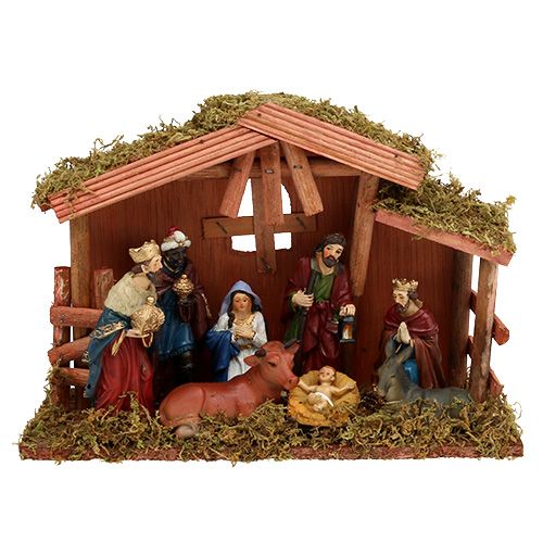 Crèche de Noël 30cm x 21cm x 10cm