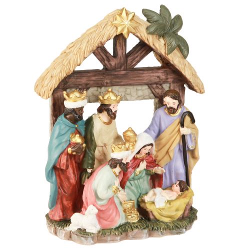 Article Crèche de Noël avec personnages Crèche de Noël 15,5×7×20cm