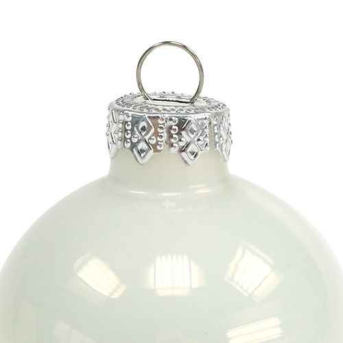 Article Boule de Noël Ø4cm blanc brillant 24pcs