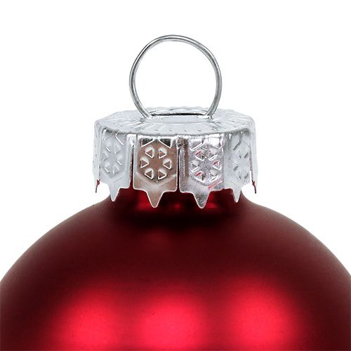 Floristik24 Boule de Noël Ø4cm rouge brillant/mat 24 pcs