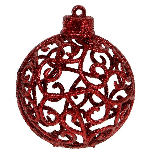 Floristik24 Boule de Noël rouge Ø6cm 16 pcs