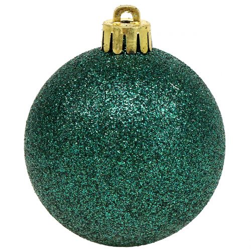 Article Boule de Noël mélange vert émeraude Ø6cm 10pcs