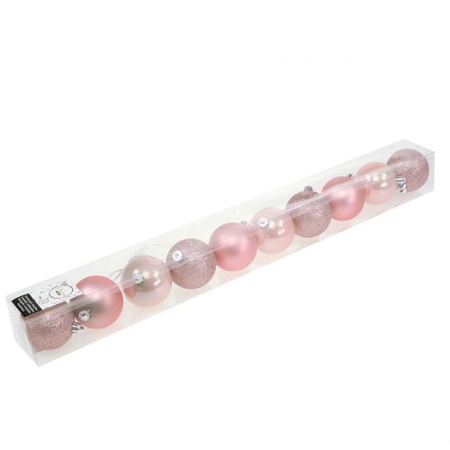 Floristik24 Boule de Noël rose pastel mix Ø6cm 10pcs