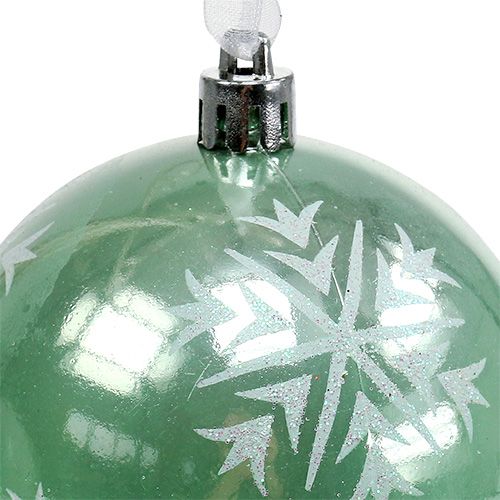 Floristik24 Boule de Noël Ø8cm plastique vert clair 1pc