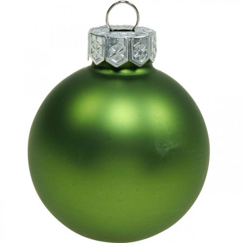 Article Boules de Noël verre vert mat/brillant Ø4cm 24 pcs
