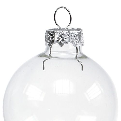 Article Verre boule de Noël Ø4cm clair 24pcs