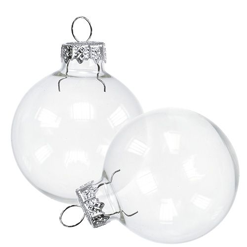 Verre boule de Noël Ø6cm clair 24pcs