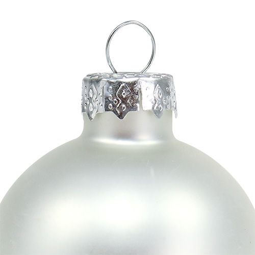 Article Boule de Noël en verre Ø6cm argent mix 24pcs