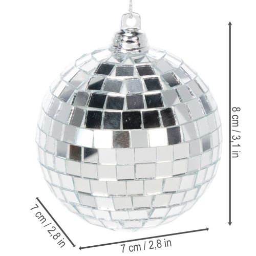 Boule de Noël décorative, boule miroir à suspendre, 7 cm, lot de 6 | Floristik24.be