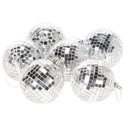 Boule de Noël décorative, boule miroir à suspendre, 7 cm, lot de 6 | Floristik24.be