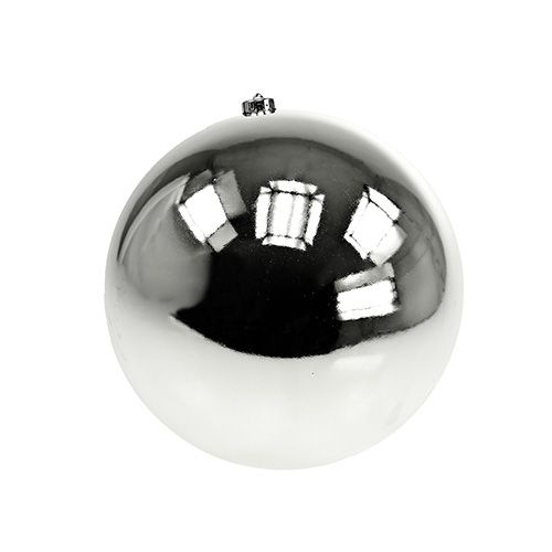 Boule de Noël en plastique petit Ø14cm argent