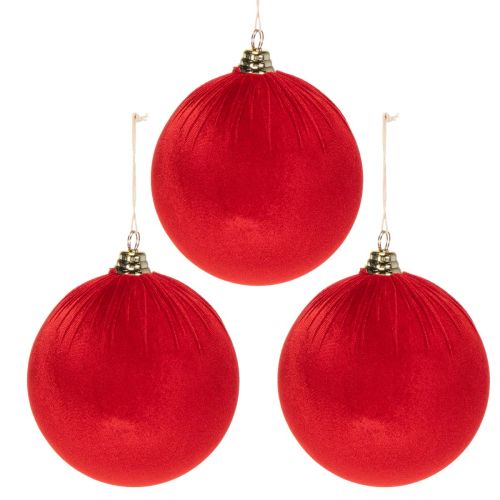 Boule de Noël aspect velours