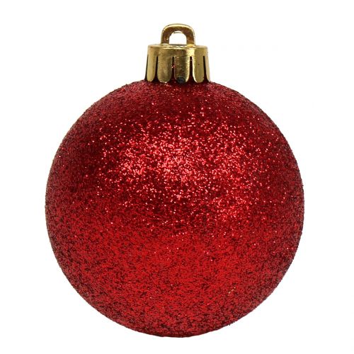Article Mélange de boules de Noël rouges assorties Ø3.5cm - Ø5.5cm 30pcs