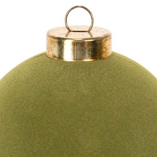 Boule de Noël effet velours,