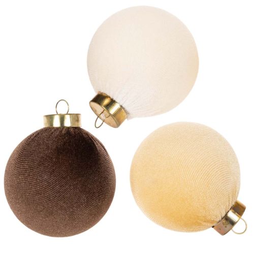 Boules de Noël, aspect velours, mélange de couleurs chaudes, 8 cm, lot de 12 acheter | Floristik24.be