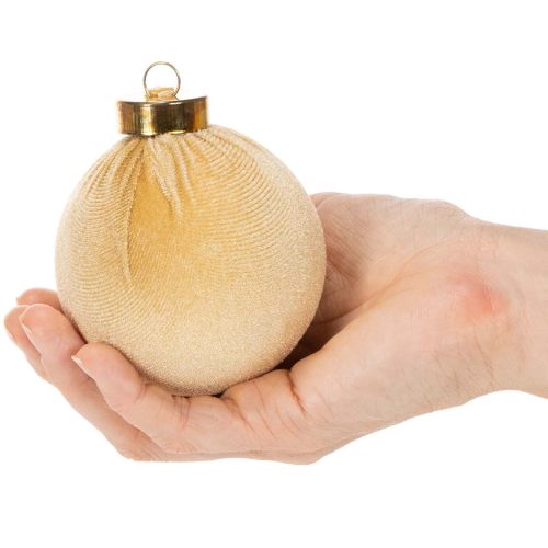 Boules de Noël, aspect velours, mélange de couleurs chaudes, 8 cm, lot de 12 | Floristik24.be