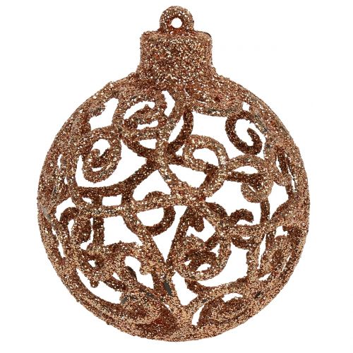 Floristik24 Boule de Noël cuivre doré Ø6cm 16 pcs