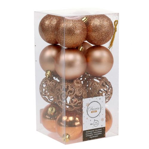 Floristik24 Boule de Noël cuivre doré Ø6cm 16 pcs