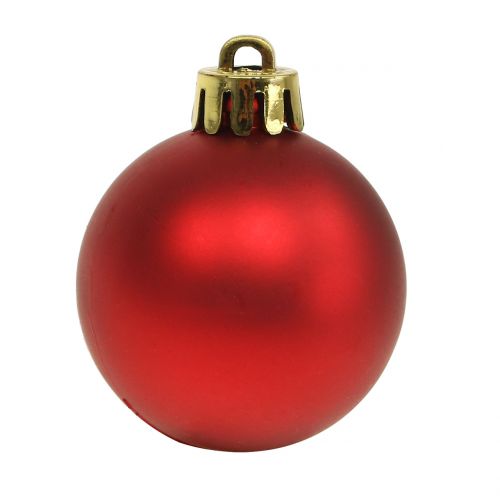 Floristik24 Boule de Noël rouge petite Ø4cm 16 pcs
