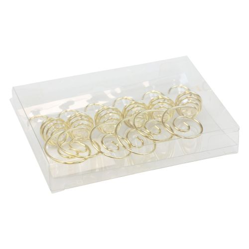Floristik24 Cintre boule de Noël, cintre boule doré 7cm 6pcs