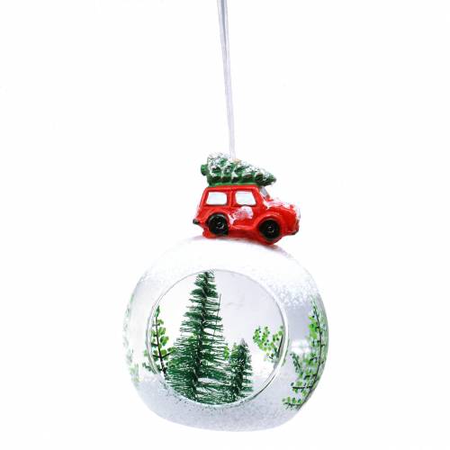 Floristik24 Boule de verre Décorations de sapin de Noël voiture Ø8cm 3pcs