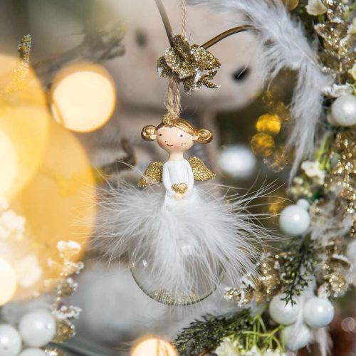 Floristik24 Boule de Noël ange décorations de sapin de Noël H11.5cm Ø6cm