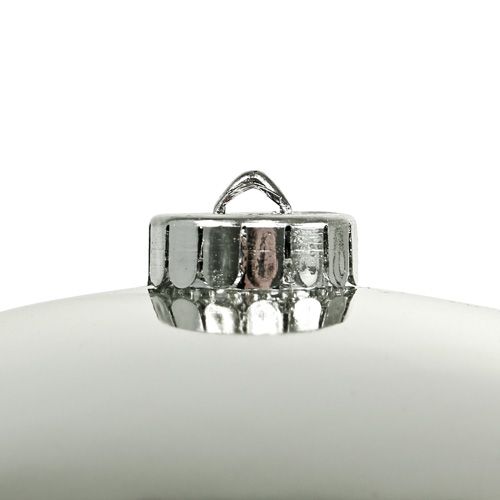 Floristik24 Boule de Noël en plastique grande argent Ø25cm