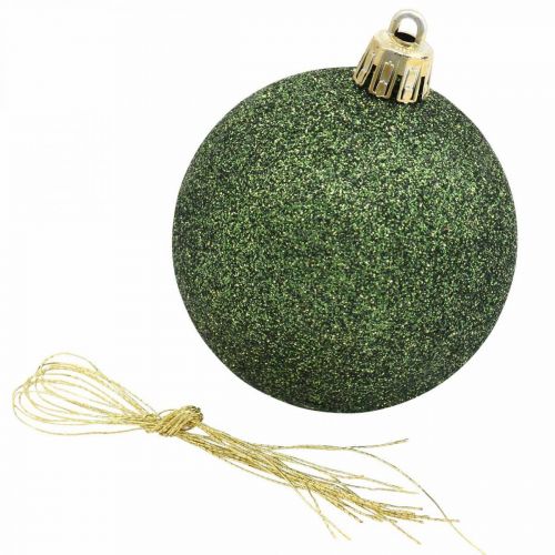 Floristik24 Boules de Noël, Décorations de l&#39;Avent, Décorations pour arbres de Noël orange / doré / vert Ø5.5cm plastique 10pcs