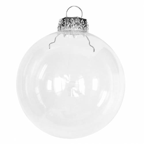 Floristik24 Boule de Noël verre Ø7.5cm clair 12pcs