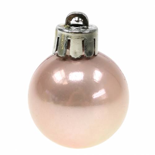 Floristik24 Décoration de sapin Boule de Noël Or, blanc, rose 3cm 14pcs
