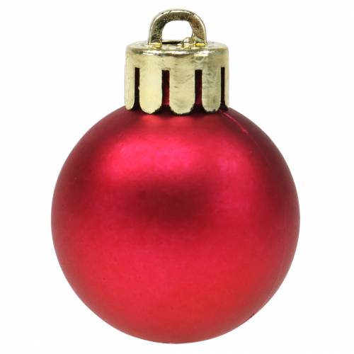 Article Décoration de sapin de Noël Boule de Noël rouge 3cm 14 pcs