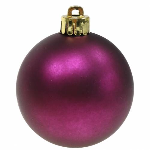 Floristik24 Décoration de sapin de Noël Boule de Noël Violet Ø6cm 12pcs