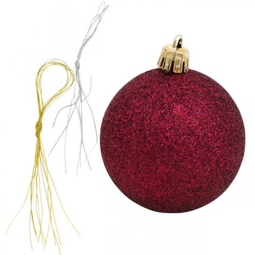 Floristik24 Boules de Noël, décorations de Noël, pendentifs arbre rose / rose / rose Ø5.5cm plastique 10pcs