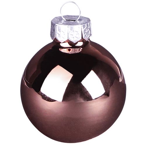 Article Boules de Noël mélange d&#39;abricots boules d&#39;arbre en verre Ø4cm 24 pcs