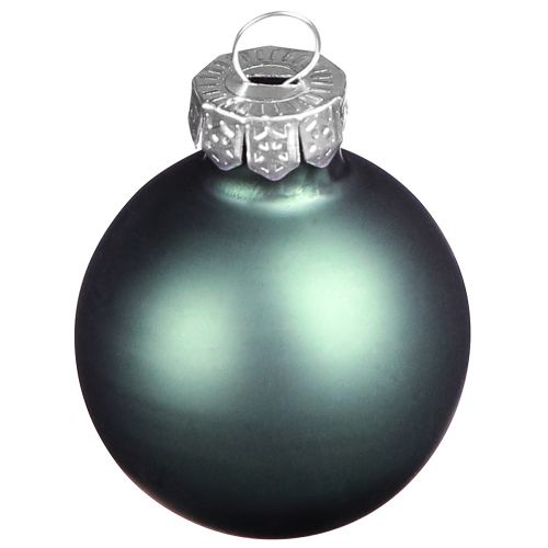 Article Boules de Noël boules d&#39;arbre en verre vert gris 4cm 24 pcs