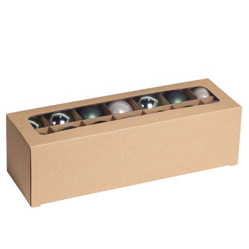 Article Boules de Noël boules d'arbre en verre vert gris 4cm 24 pcs