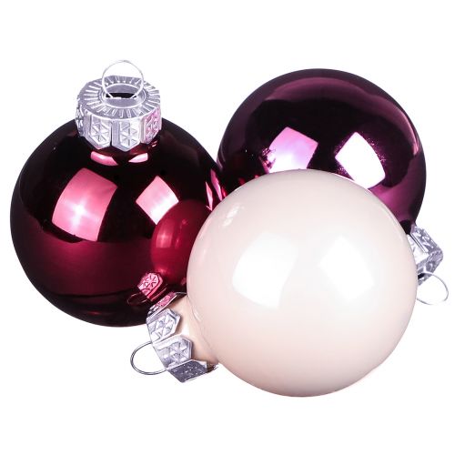 Article Boules de Noël en verre Berry Mix boules d&#39;arbre Ø4cm 24 pcs