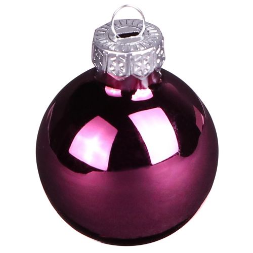 Article Boules de Noël en verre mini baies beige rose Ø3cm 22 pcs