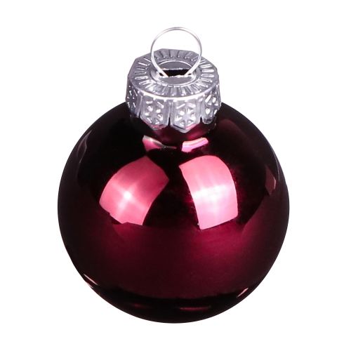 Article Boules de Noël en verre mini baies beige rose Ø3cm 22 pcs